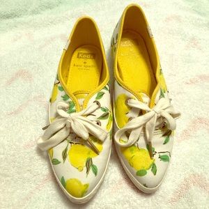 Kate Spade Keds lemon print shoes